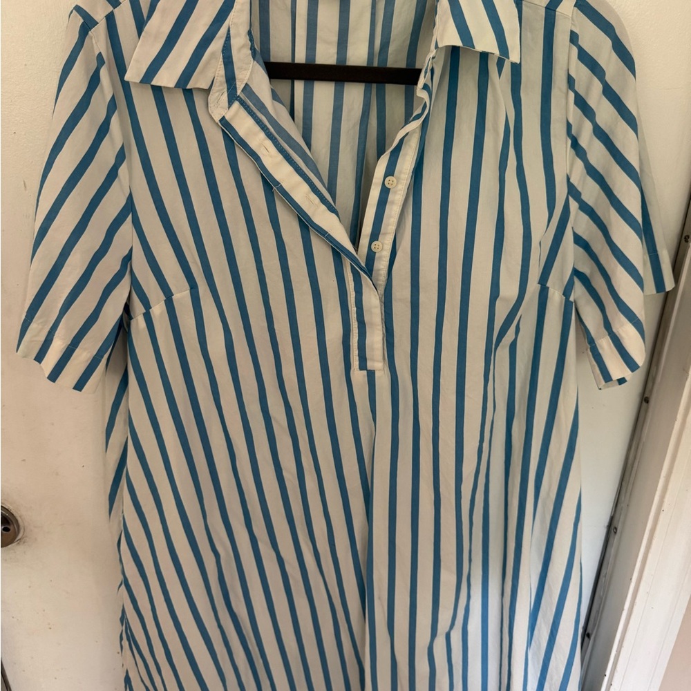 Old Navy Blue and White Striped Dress
